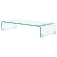 TV Stand/Monitor Riser Glass Clear 60x25x11 Cm