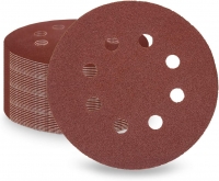 $24.99 - LESNIC 80 Grits Sanding Sheets 100pcs,125mm 5 inch 8 Holes Sanding Discs Pads Hook & Loop Sandpaper Sheet for Orbit Orbital