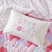 [LINEN LOVERS] Adairs Kids - Girl Power Kids Text Pillowcase | Kids Pillowcases | Adairs