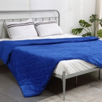 DreamZ 198x122cm Anti Anxiety Weighted Blanket Cover Polyester Cover Only Blue