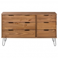 DRAWER CABINET 119.3X39.5X73.6 CM SOLID PINE WOOD